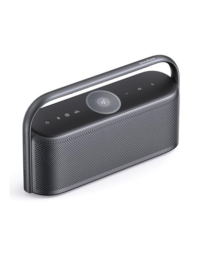 Soundcore Motion X600 da Anker Caixa de Som Portáteis Bluetooth, Áudio Espacial Hi-Res, 50W Sem Fio, IPX7 à Prova D'Água, Pro EQ, Entrada AUX, Ideal para Casa, Escritório, Quintal e Banheiro, Preto