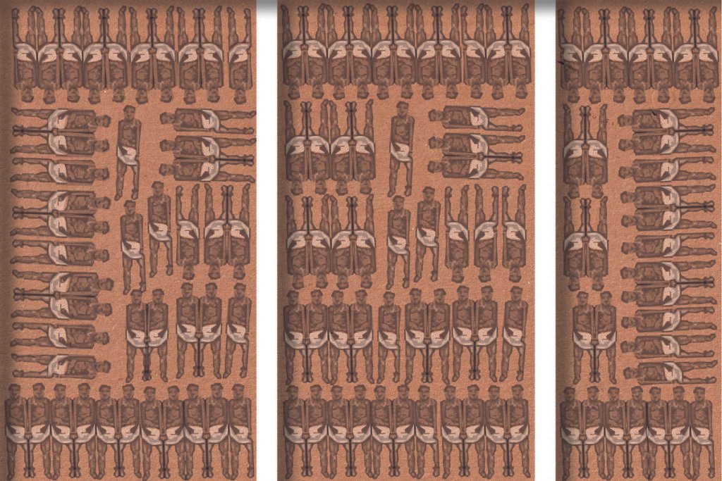 Aglomeração de corpos de dezenas de pessoas