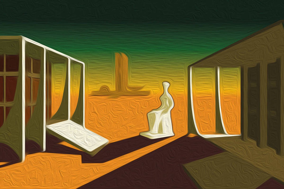 Uma versão metafísica da Praça dos 3 Poderes em Brasília.