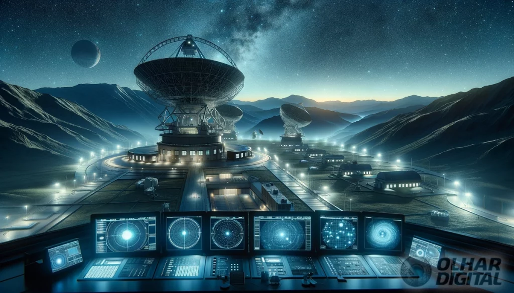 Conceito artístico da busca por vida extraterrestre