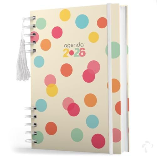 Agenda 2026 Coleção Happy Com Capa Dura Círculos Colors