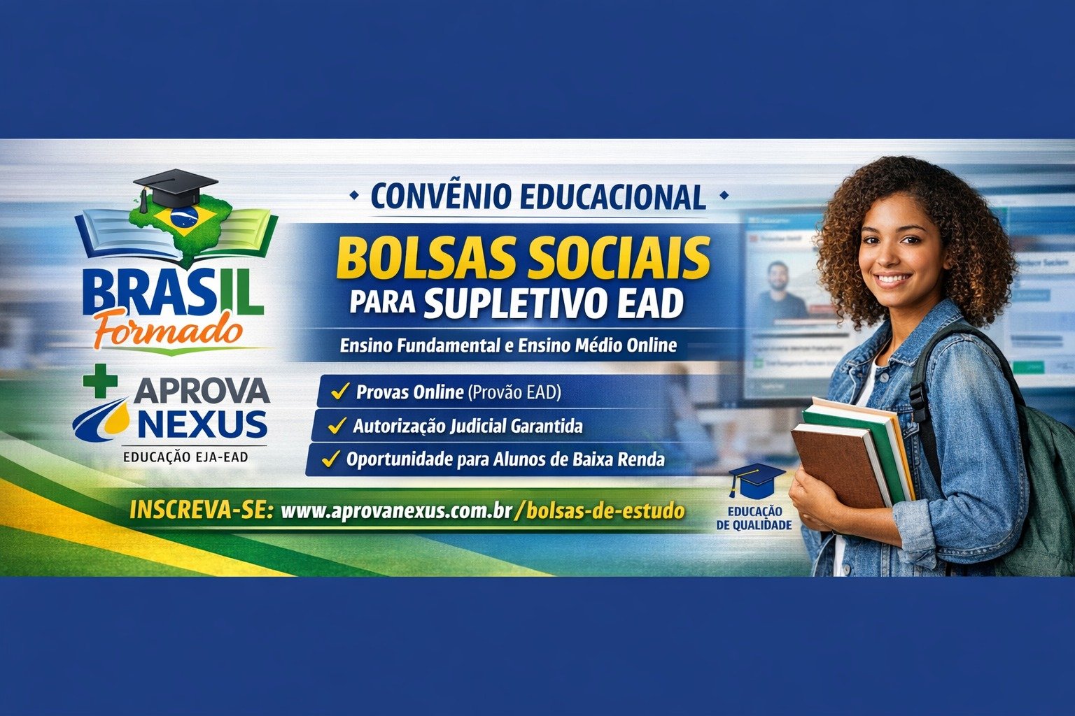 Projeto Brasil Formado fecha convênio educacional e lança programa de bolsas sociais para conclusão do Ensino Fundamental e Médio online