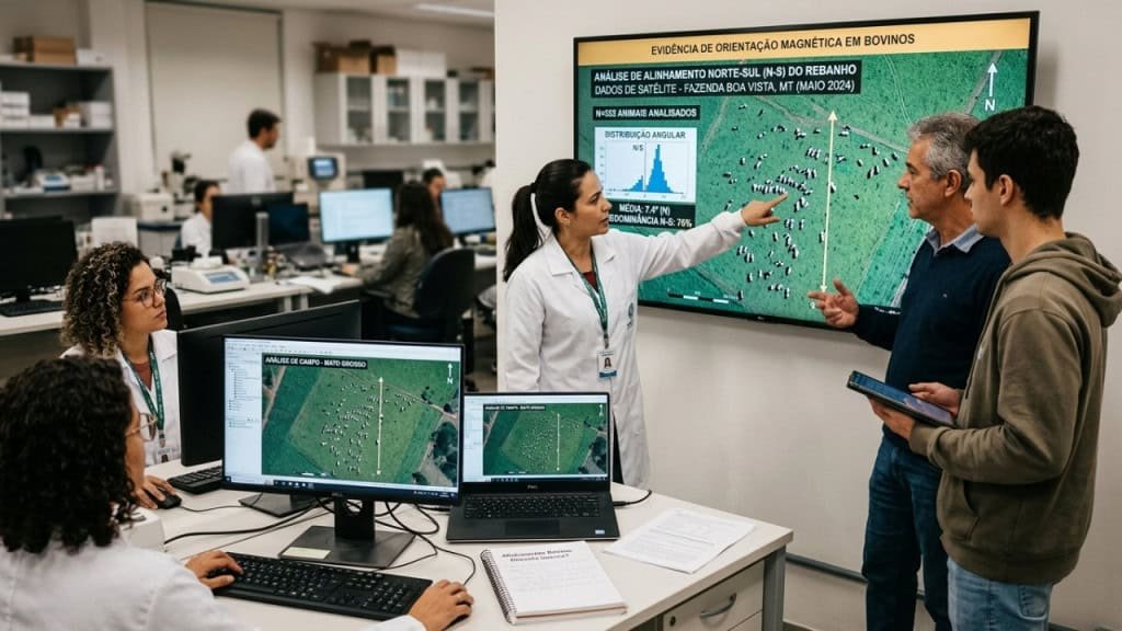 A bússola magnética das vacas que faz o rebanho inteiro olhar para o mesmo lado