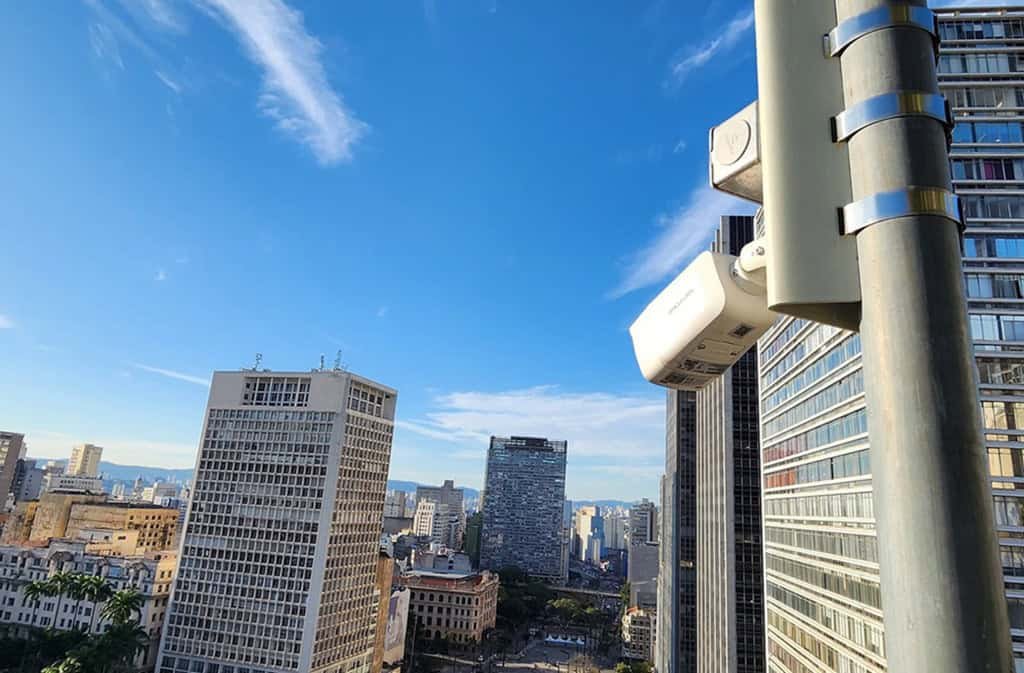 Câmera de monitoramente do Smart Sampa em São Paulo
