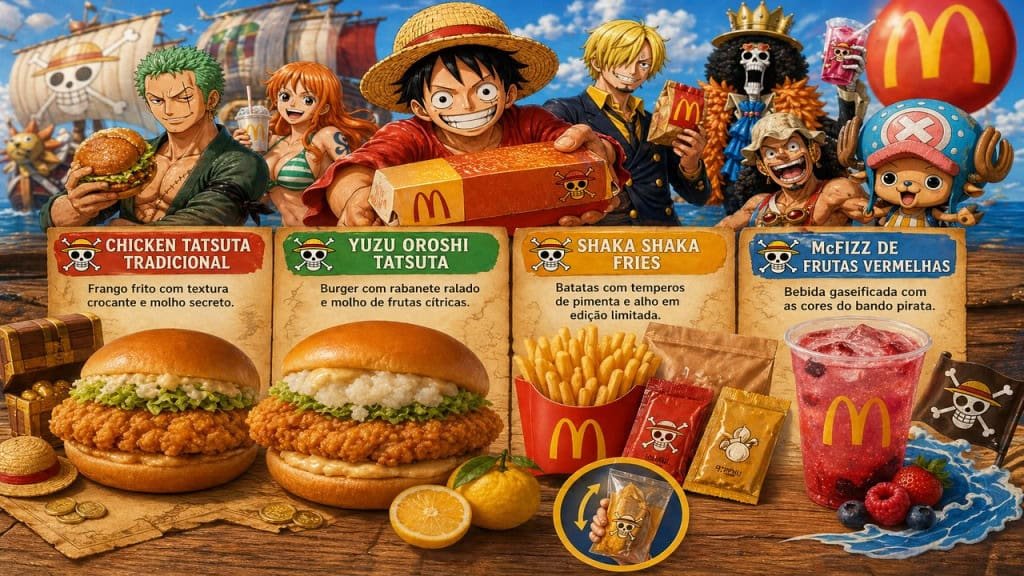 A parceria com One Piece que está fazendo os fãs correrem para o McDonald’s