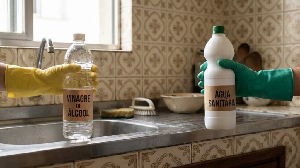 Para que serve o vinagre de álcool na limpeza pesada?